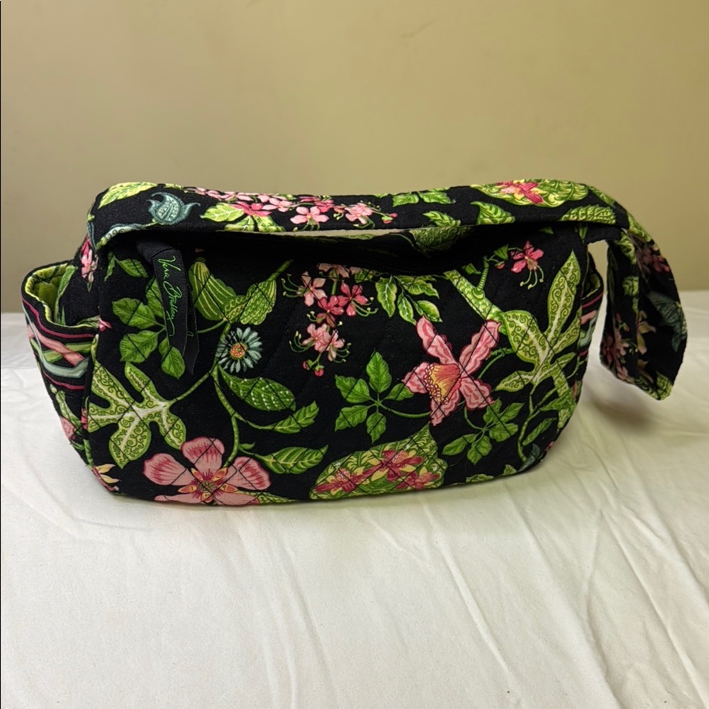 Vera Bradley Hobo Shoulder Bag – Floral Quilted Cotton w/ Side Bow (Hope Garden)